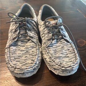 Twisted X Gray Patterned Women's Boat Shoes